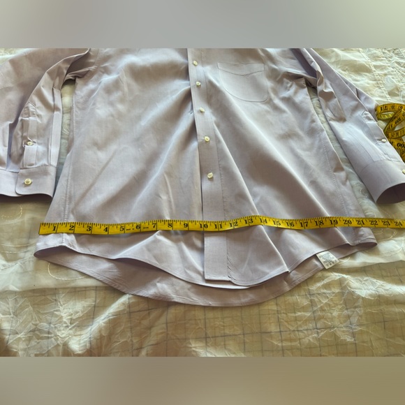 LandsEnd Men’s 15 1/2x33 Lavender Long Sleeve Button Down Dress Shirt - Picture 5 of 12